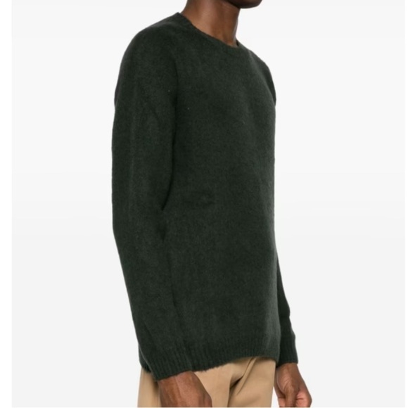 BOGLIOLI GREEN WOOL-CASHMERE SWEATER - Picture 1 of 10